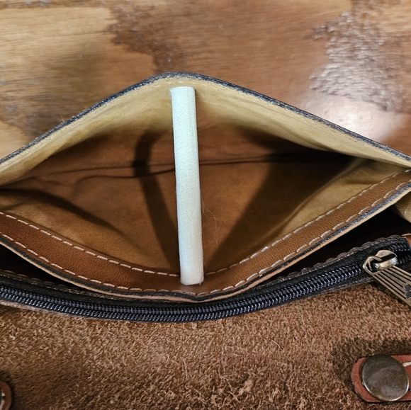 EUC Patricia Nash Tori Map Print Tan Leather Crossbody Bag - Picture 6 of 12